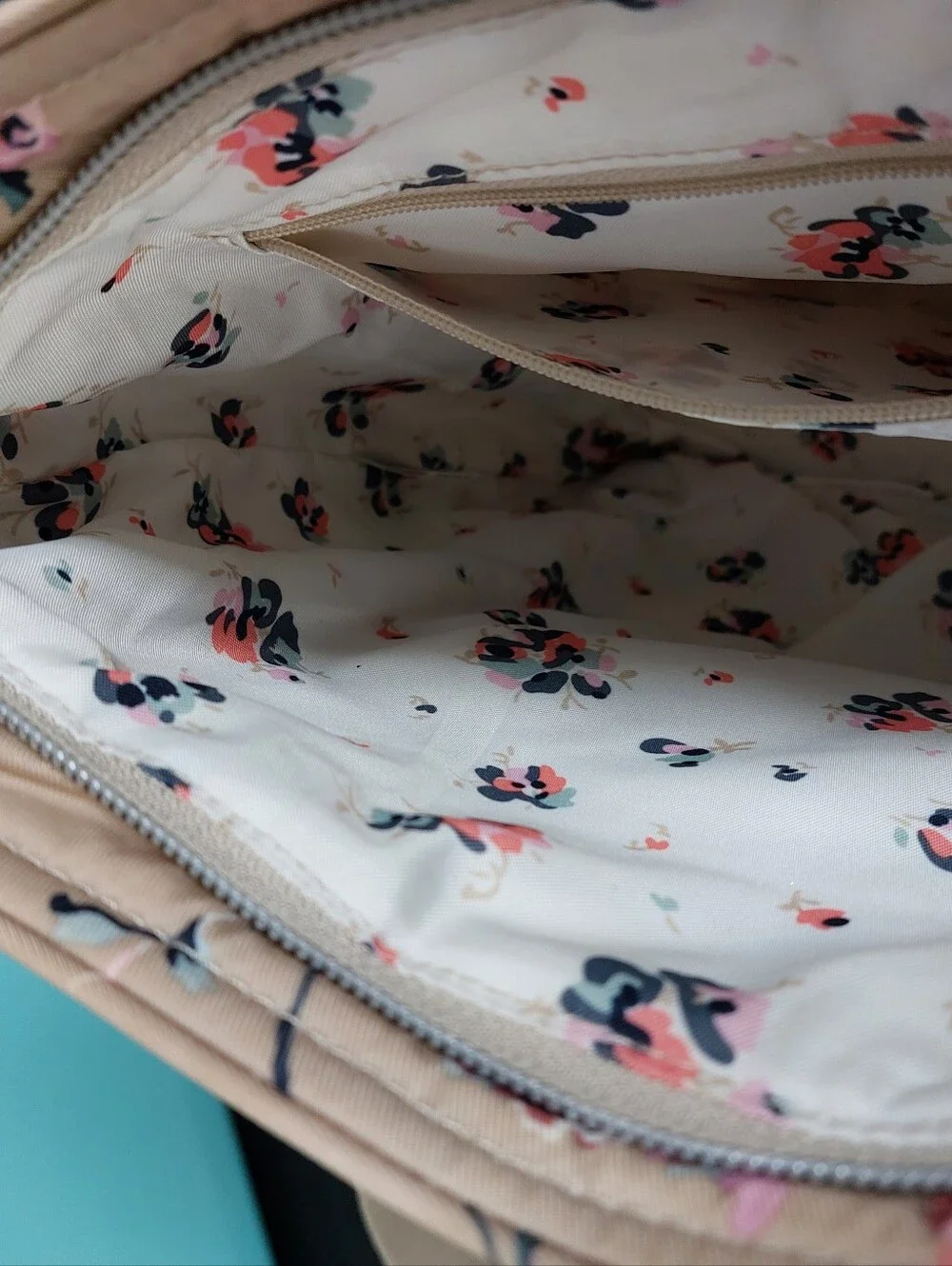 Vera Bradley Triple Zip Hipster Performance Twill Strawflowers NWT